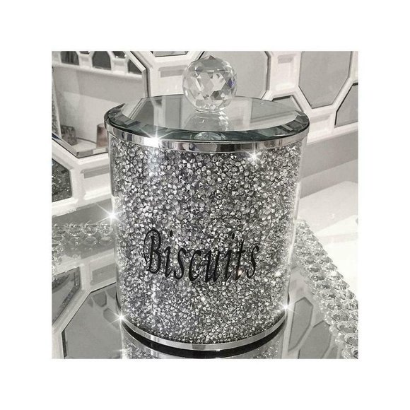 Crushed Diamond Biscuit Storage Jar - Picture 2 of 5
